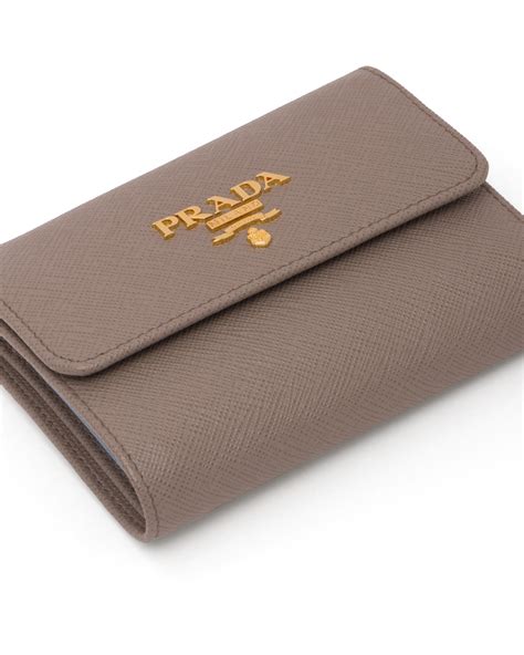 prada distressed leather wallet|small saffiano leather wallet prada.